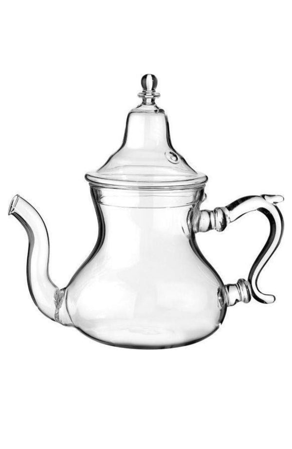 Doorzichtig theepot kan op gaspit