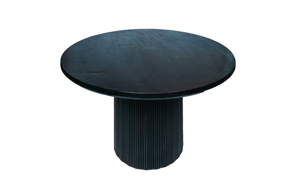 Eettafel rond zwart Porto lines zwart