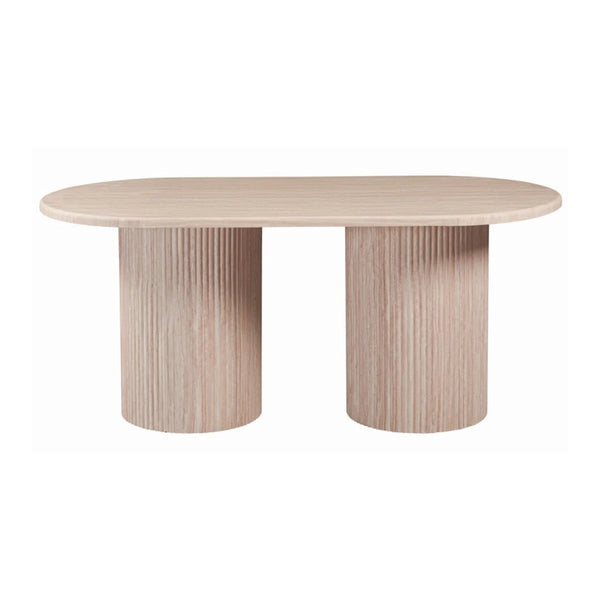 Eettafel Travertino ovaal