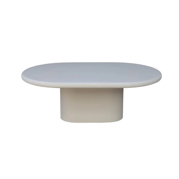 Salontafel Celine 130X80 OVAL WHITE organic