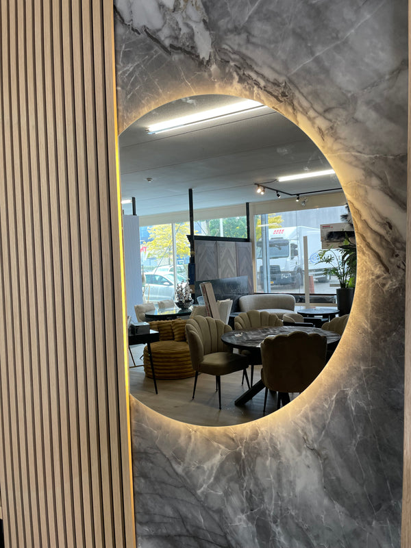 Led spiegel 3kwart rond