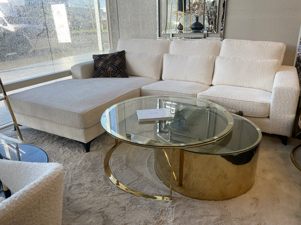 Salontafel goldy glas