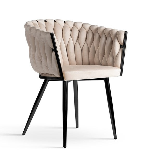 eetkamerstoel Flower beige black